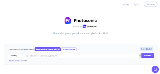 Produces images via Photosonic – Writesonic’s AI Image Generator