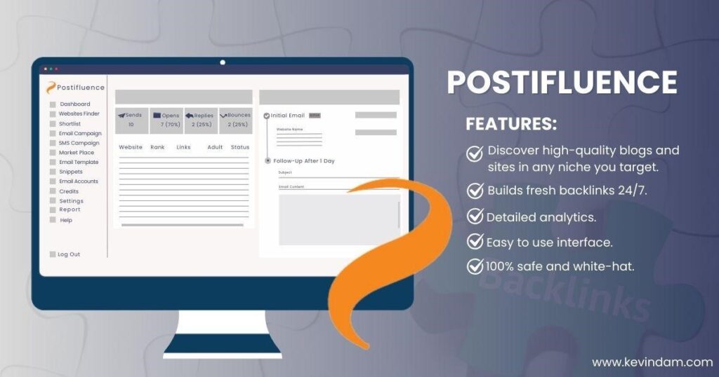 backlink interface of postifluence